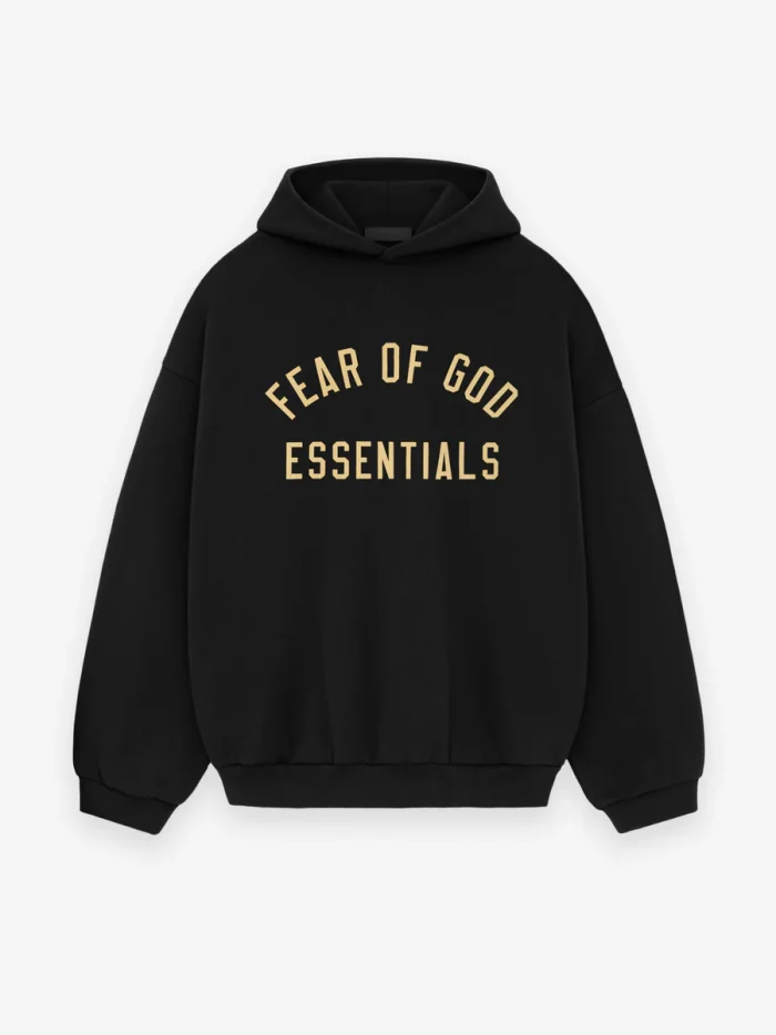 Fear Of God Essentials Fleece Black Hoodie