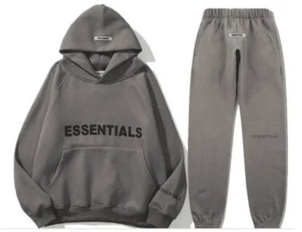 Gray Essential Hoodie Fear of God TrackSuit
